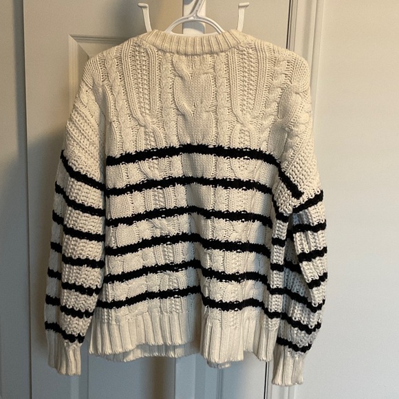 Sezane James Striped Cream and Navy Sweater - Picture 3 of 3
